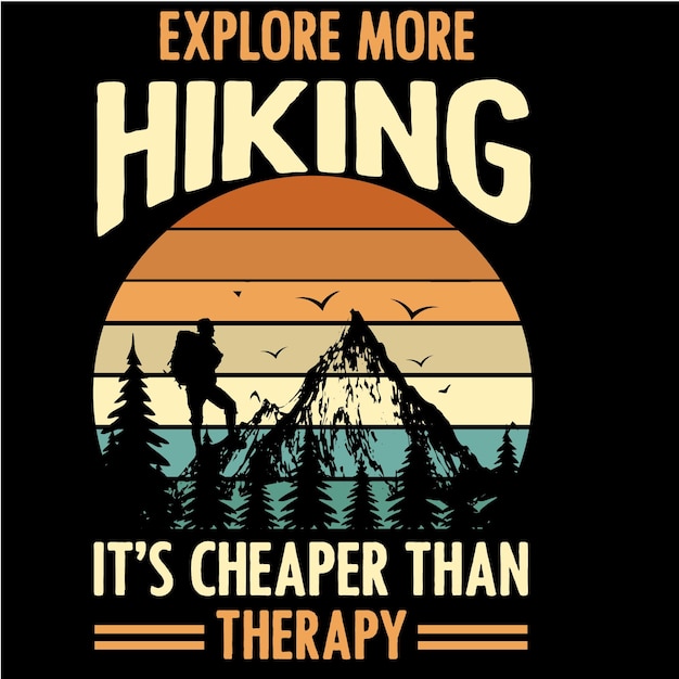 Hiking T-shirt design