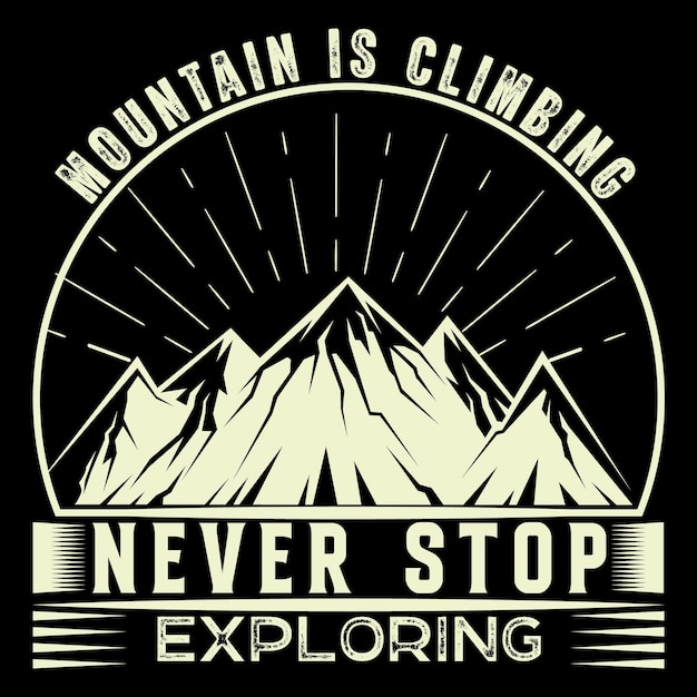 Vector hiking t-shirt design