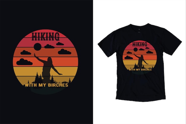 Hiking t shirt design