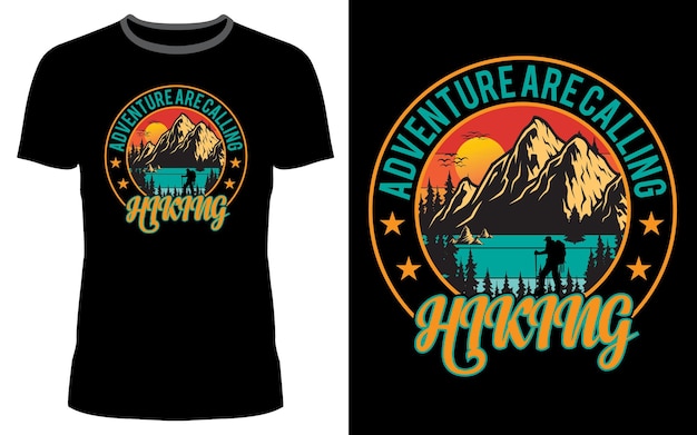 Hiking t shirt design