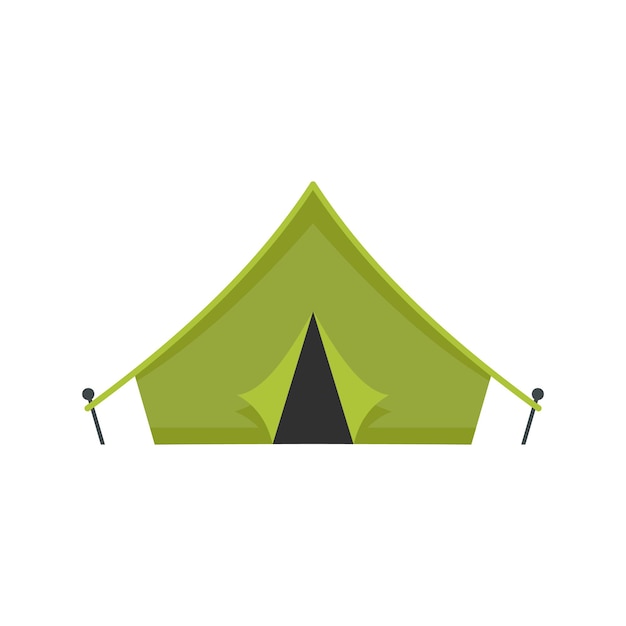 Vector hiking tent icon flat illustration of hiking tent vector icon isolated on white background