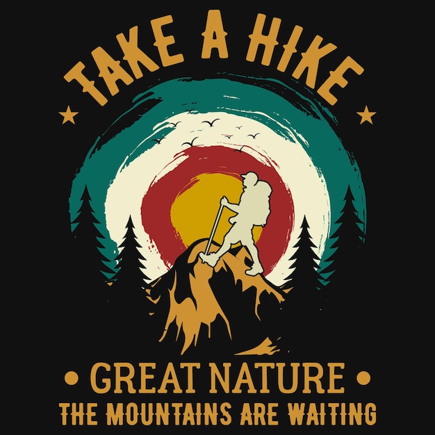 Hiking tshirt design