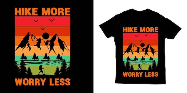 Vector hiking tshirt design