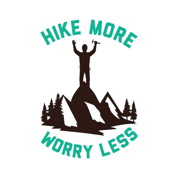 Vector hiking vector tshirt design