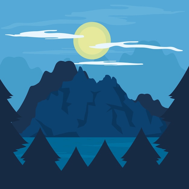 hills forest landscape