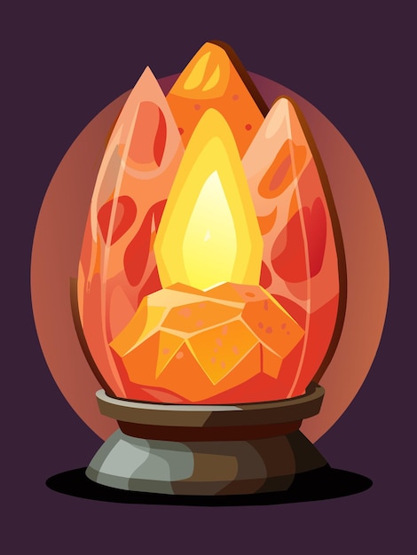 himalayan salt lamp vector graphics illustration EPS source file format lossless scaling icon design