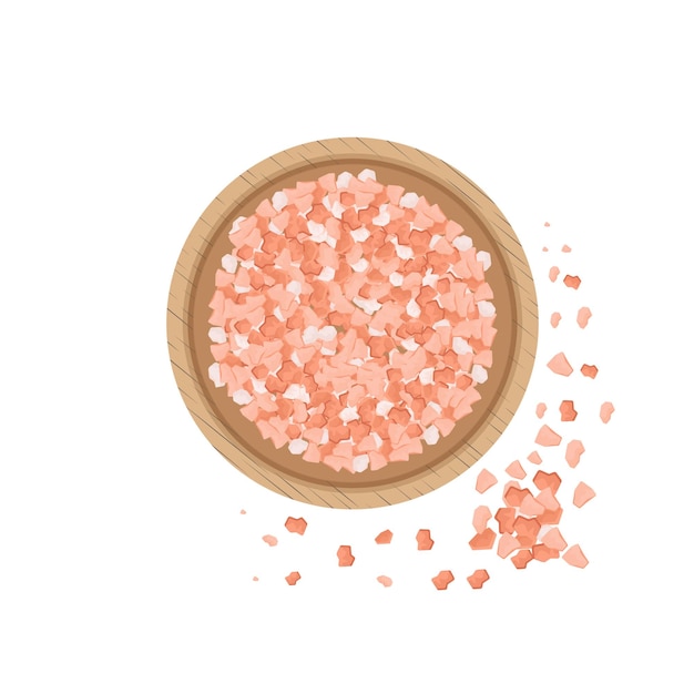 Vector himalayan salt or pink salt vector illustration logo