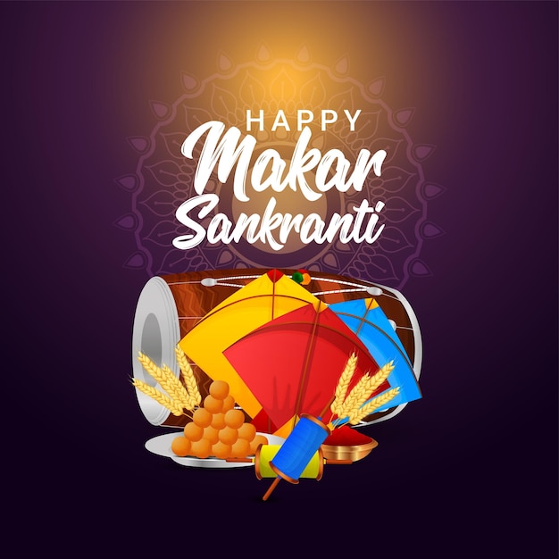 Hindoe festival makar sankranti ontwerp