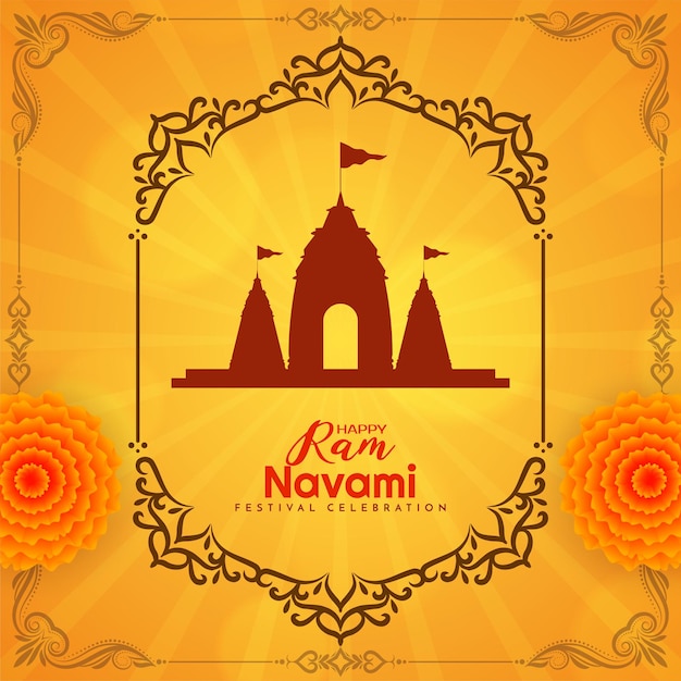 Hindu cultural festival ram navami celebration background