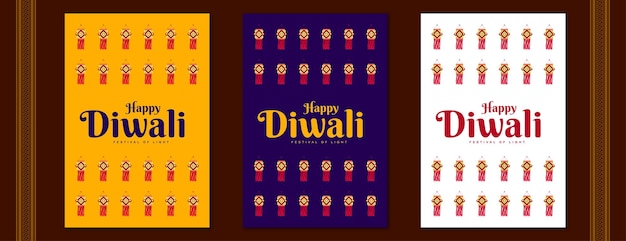 Hindu festival diwali new banner with decoration elements social media post