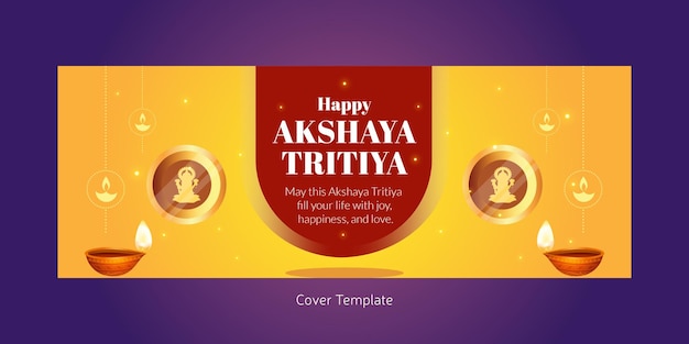 Дизайн обложки индуистского фестиваля happy akshaya tritiya