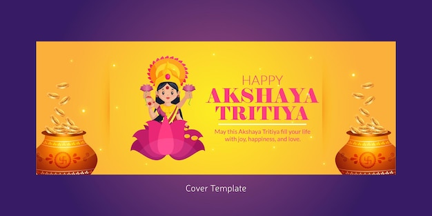 Hindu festival happy akshaya tritiya cover page design
