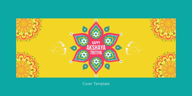 Дизайн обложки индуистского фестиваля happy akshaya tritiya