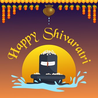 Modello di progettazione banner shivaratri felice festival indù