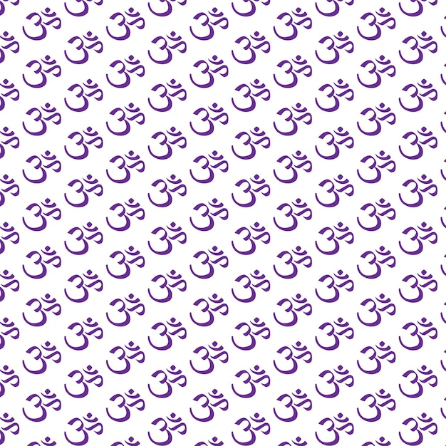 Hindu Om symbol in purple pattern