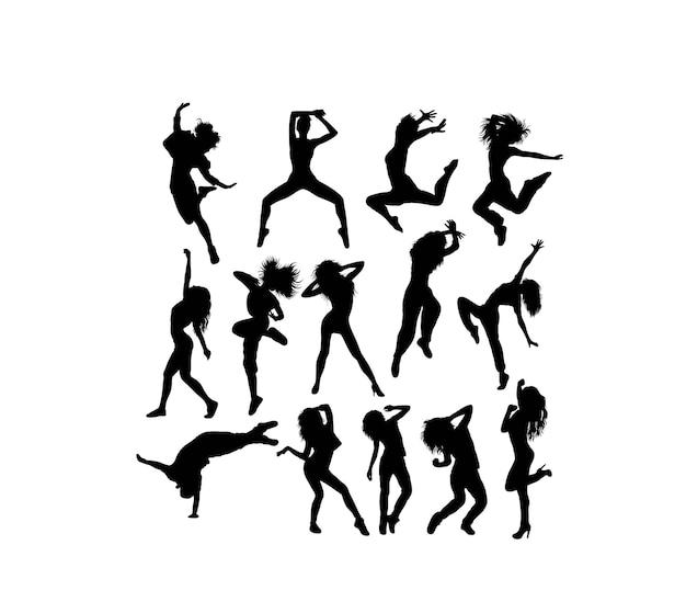 Hip Hop Dancing Activity Silhouettes art vector design