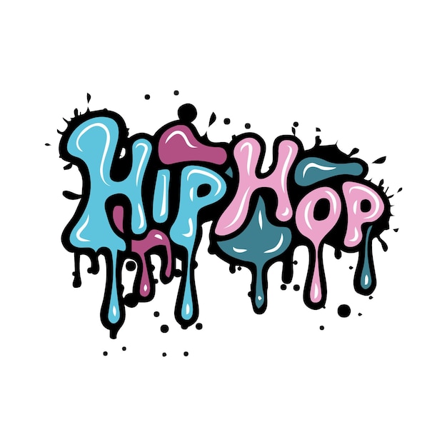 hip hop graffiti lettering typografie kunst illustratie