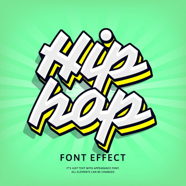 Vector hip hop old school style lettering text effect  for street culture