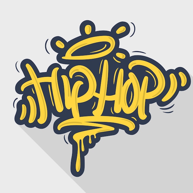 Hip Hop Tag Graffiti Style Label belettering.