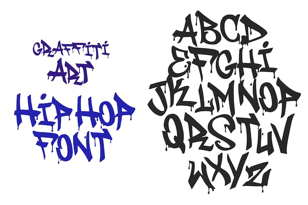 Vector hip hop type grafitti design