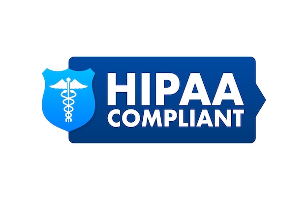 Значок галочки, совместимый с Hipaa, векторный дизайн, символ логотипа, векторная иллюстрация