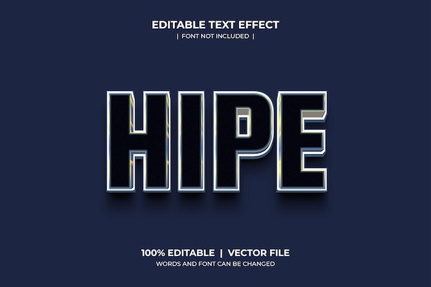 hipe bewerkbaar teksteffect. vector bewerkbaar teksteffect