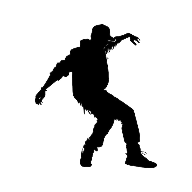 hiphop dancer silhouette illustration