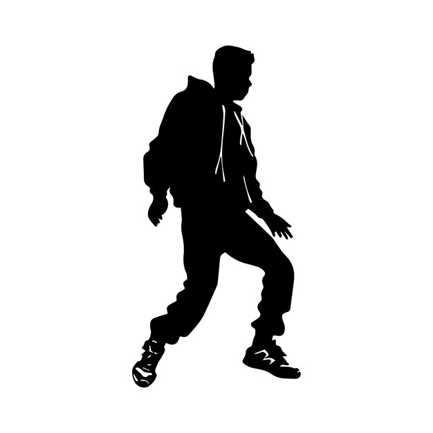 hiphop dancer silhouette illustration