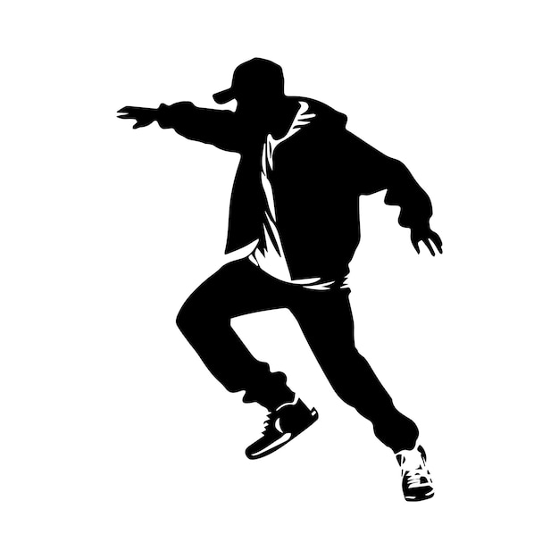 hiphop dancer silhouette illustration