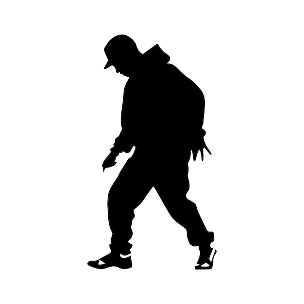 hiphop dancer silhouette illustration