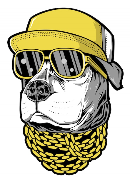 Vector hiphop voor honden