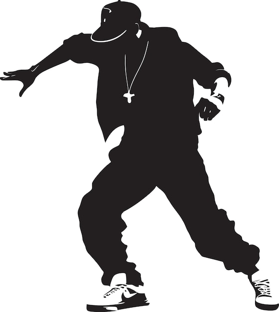 Вектор hiphopflow стильный символ ритмические движения эмблема хип-хопа