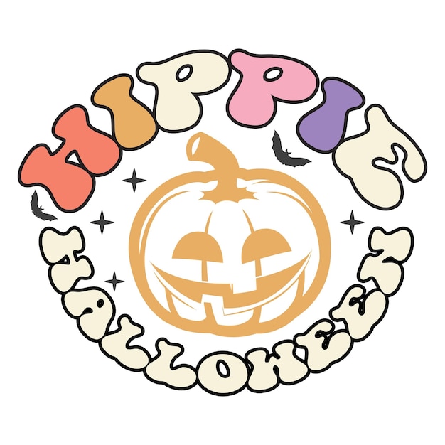 Hippie halloween Retro SVG