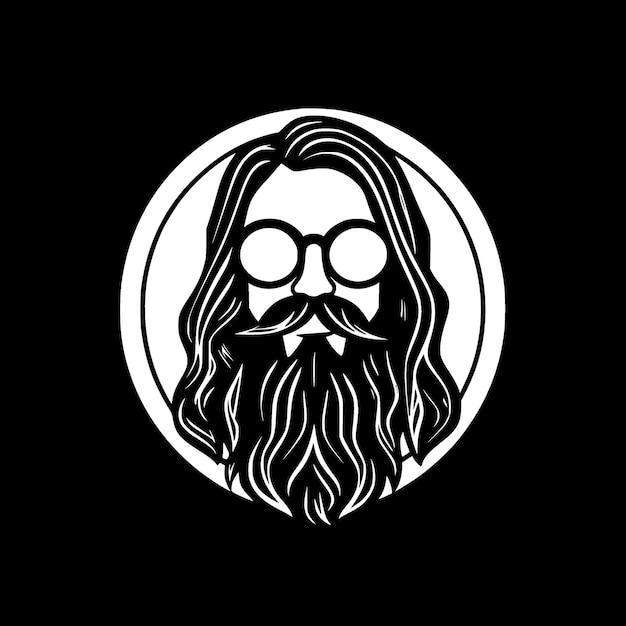 Hippie High Quality Vector Logo Vector illustration ideal for Tshirt graphic