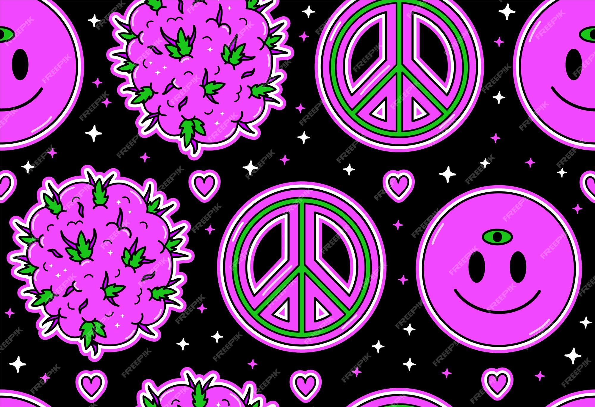 Peace Hippie Psychedelic Hand Transparent Background - Hippie