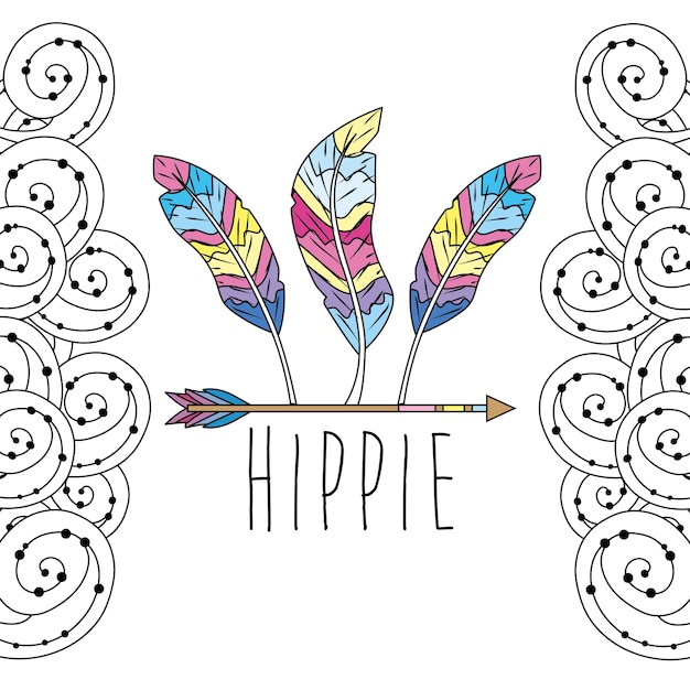 Hippie pictogram ontwerp