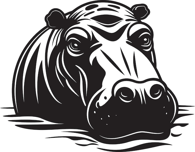 Hippo Family in Vector