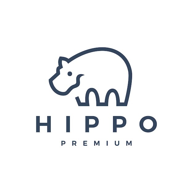 Hippo logo pictogram illustratie