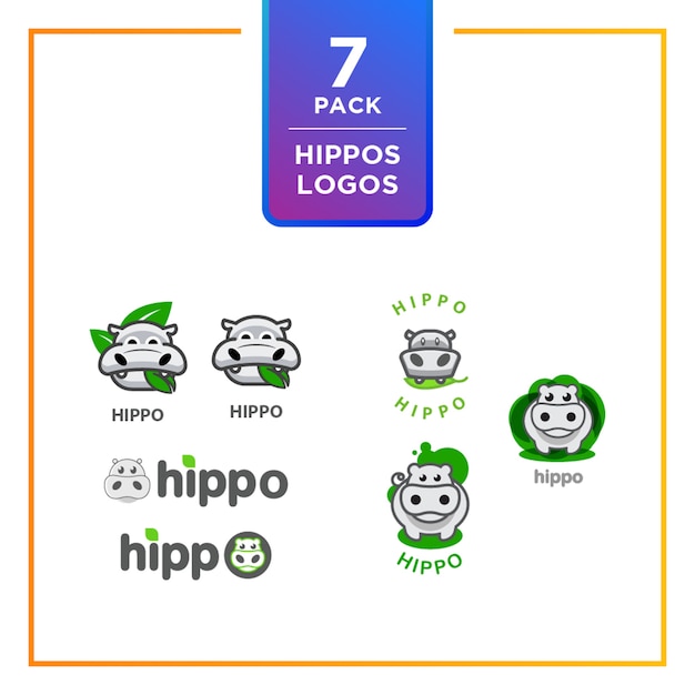 Vector hippo-logo | uniek logo