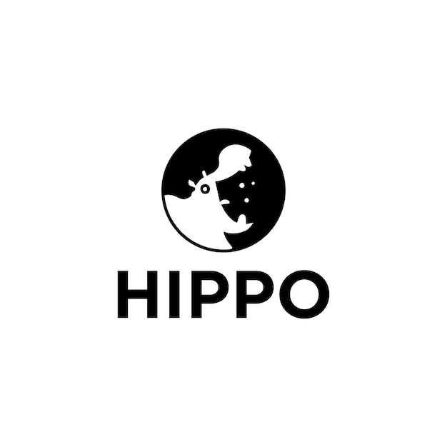 Vettore logo hippo