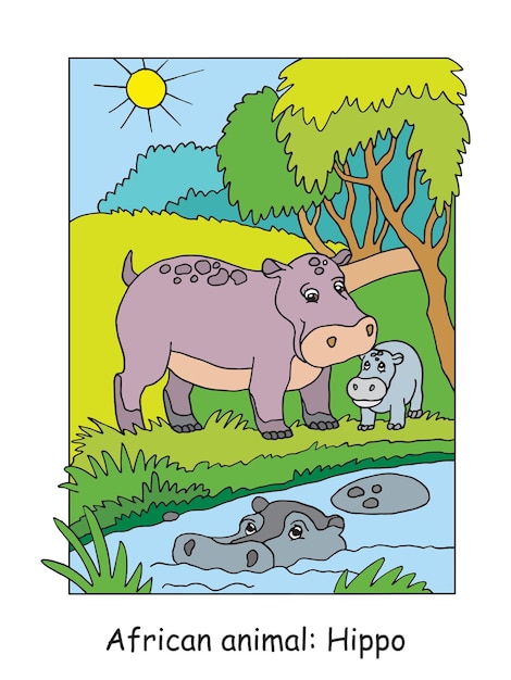 Hippo vectorillustratie