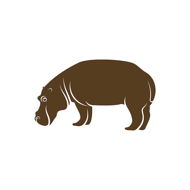 Hippopotamus logo design vector Icon Symbol Template Illustration