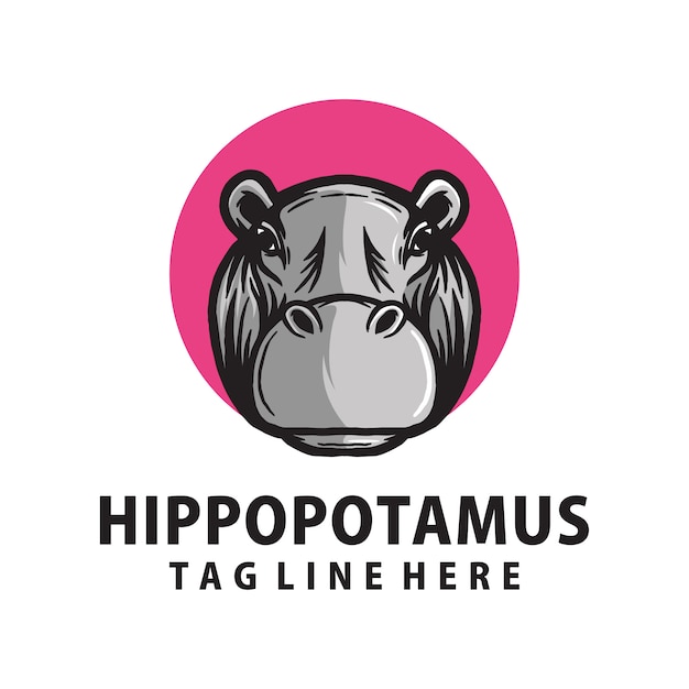 hippopotamus logo design