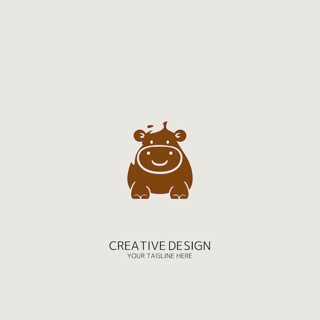 Hippopotamus logo vector