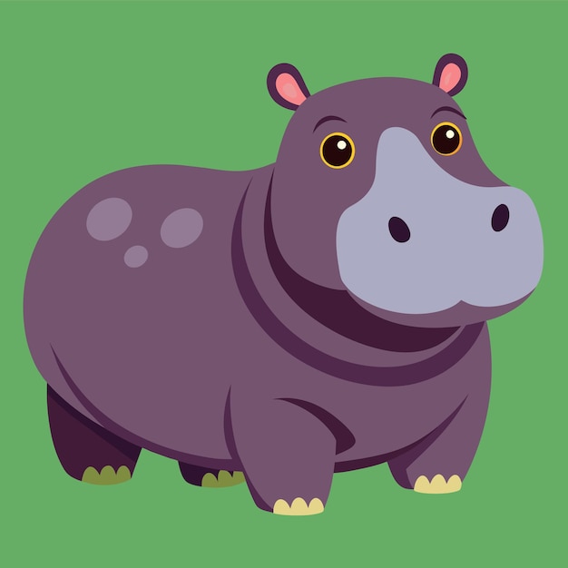 Vector hippopotamus vector illustration