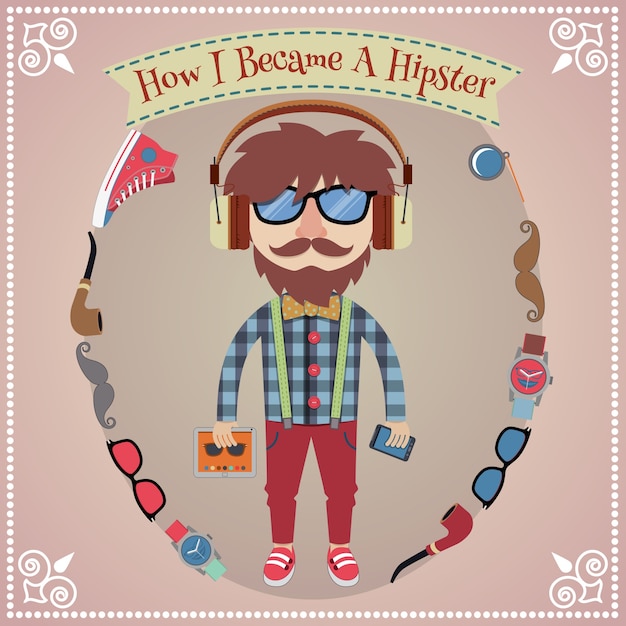 Hipster background design