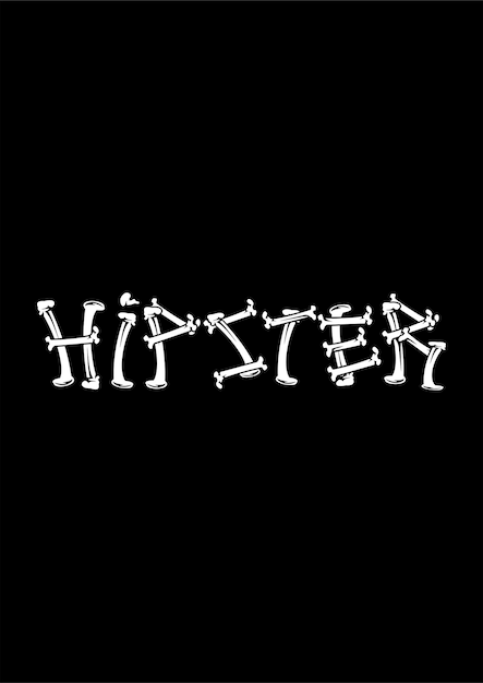 벡터 hipster 뼈 그림