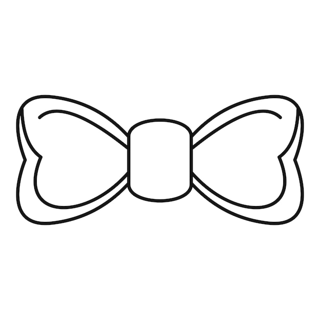 Hipster bow tie icon Outline hipster bow tie vector icon for web design isolated on white background