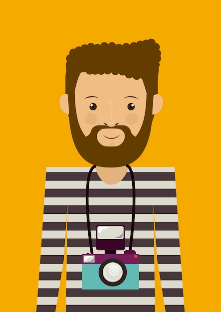 Vector hipster design