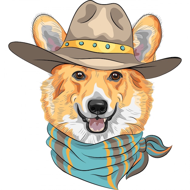 Hipster dog pembroke welsh corgi